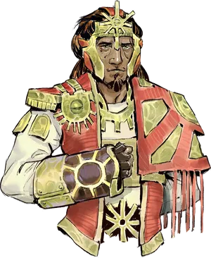 Sun Priest Character Art PNG image