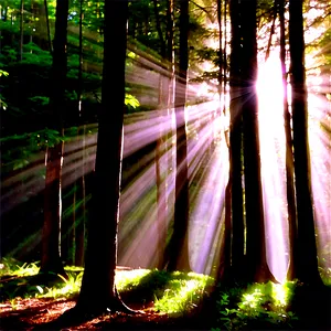 Sun Rays In Forest Png 20 PNG image