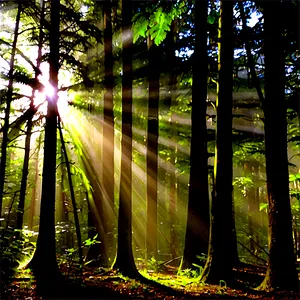 Sun Rays In Forest Png 84 PNG image
