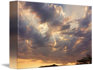 Sunbeams Through Clouds PNG image