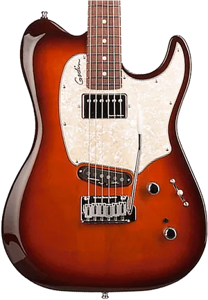 Sunburst Electric Guitar PNG image