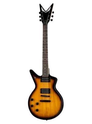 Sunburst Electric Guitar Isolated PNG