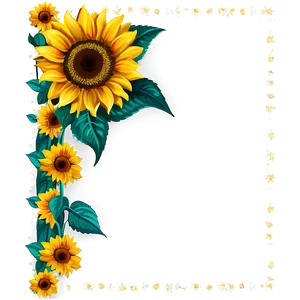 Sunflower Border PNG 05252024
