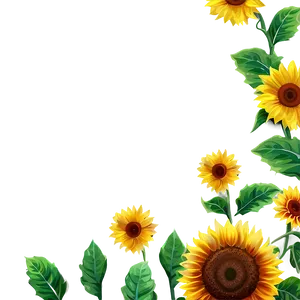 Sunflower Border Png 43 PNG image