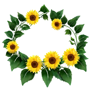 Sunflower Border PNG Nme