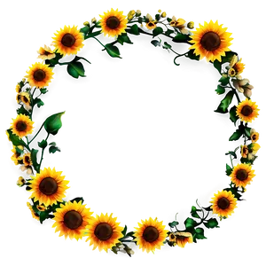 Sunflower Circle PNG 5 PNG