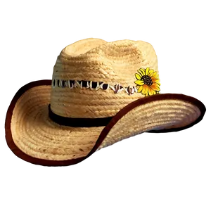Sunflower Cowgirl Hat PNG 06132024