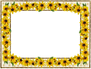 Sunflower Decorated Frame PNG image