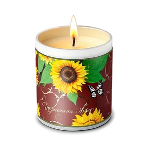 Sunflower Delight Candle PNG 2 PNG