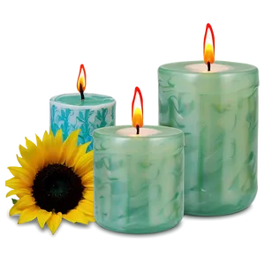 Sunflower Delight Candle PNG Vlj66 PNG