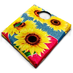 Sunflower Design Cornhole Bag Png Qea83 PNG image