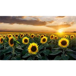 Sunflower Field Sunrise PNG 54