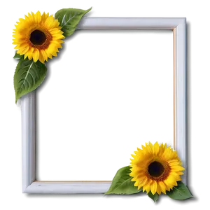 Sunflower Frame PNG Byd