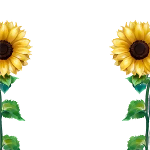 Sunflower Frame Transparent PNG Quj