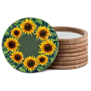 Sunflower Garden Coaster PNG Yil PNG
