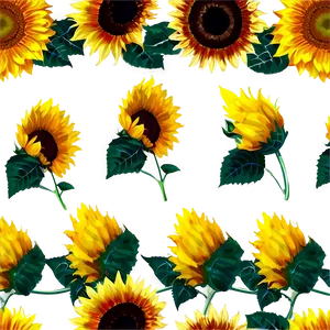 Sunflower Pattern PNG Wtg