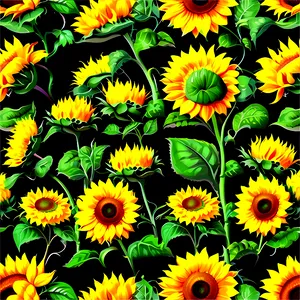 Sunflower Pattern Seamless PNG 90 PNG