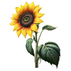 "sunflower Serenade: Bright Flower PNG" A