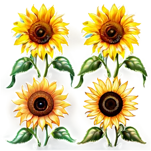 "sunflower Serenade: Bright Flower PNG" D