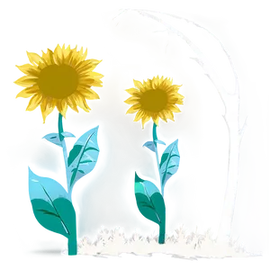 Sunflower Silhouette PNG 05032024
