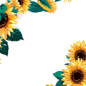 Sunflower Silhouette PNG 26