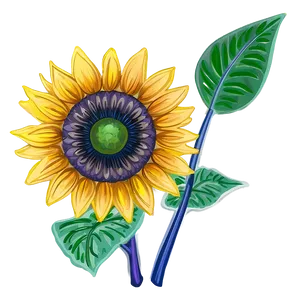 Sunflower Sketch PNG Xue