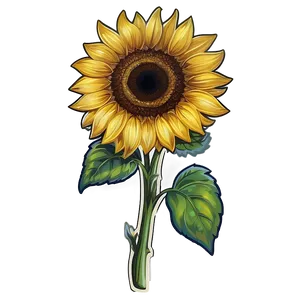 Sunflower Sticker Transparent PNG Fig