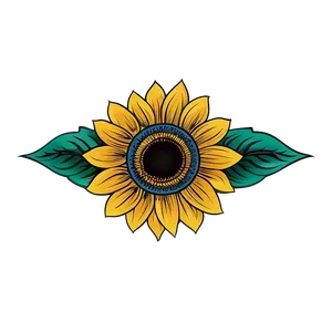 Sunflower Tattoo Design PNG 05032024