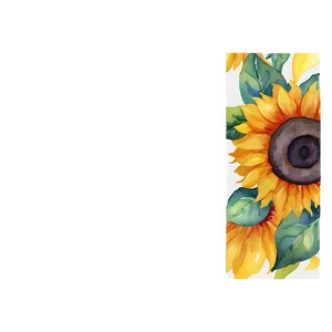 Sunflower Watercolor Greeting Card Design Png 06272024 PNG image