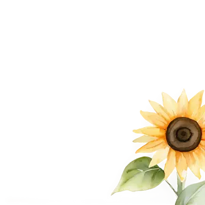 Sunflower Watercolor Presentation Slide PNG Vae53 PNG