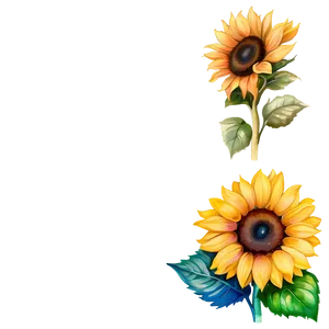 Sunflower Watercolor Tattoo Design PNG 65 PNG
