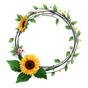 Sunflower Wreath Decoration PNG 05252024