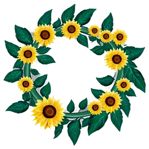 Sunflower Wreath PNG 05032024