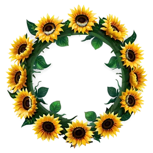Sunflower Wreath Transparent PNG 95