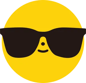 Sunglasses Emoji Cool Yellow Face PNG