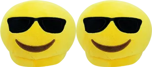 Sunglasses Emoji Pillows PNG image