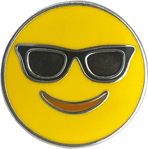 Sunglasses Emoji Pin PNG