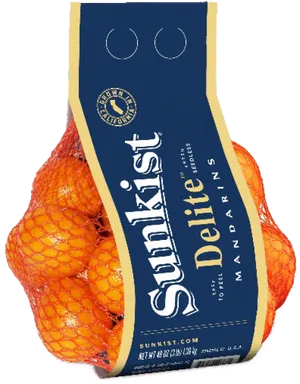 Sunkist Delite Mandarins Packaging PNG image