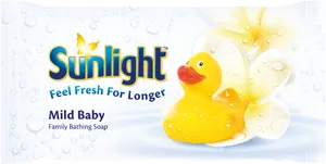 Sunlight Mild Baby Soap Packaging PNG image
