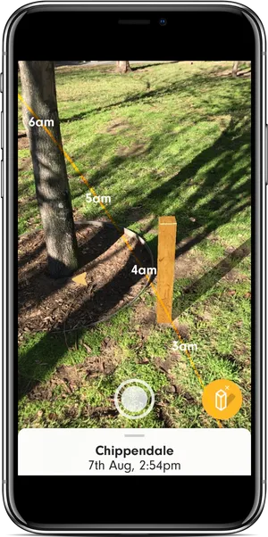 Sunlight Tracking App Screenshot PNG image