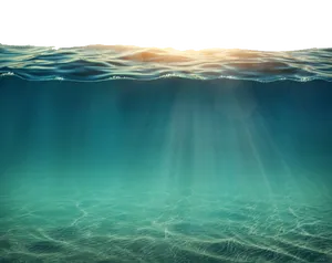 Sunlight Underwater Scene PNG image