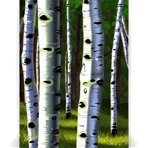 Sunlit Aspen Forest Trees PNG 49 PNG