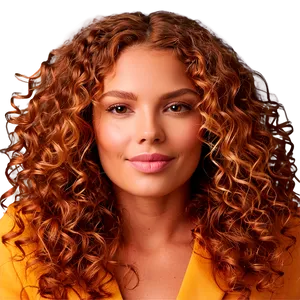 Sunlit Curly Hair Glow PNG 24