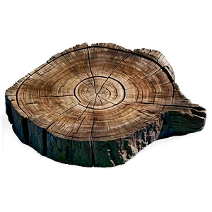 Sunlit Tree Stump PNG 93