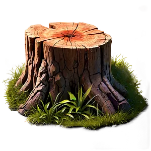 Sunlit Tree Stump PNG Aod58 PNG