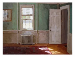 Sunlit Vintage Room Painting PNG image