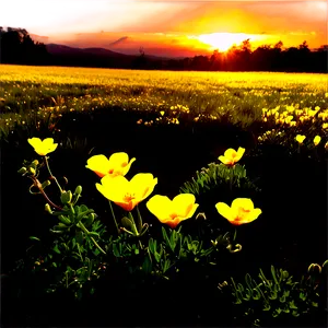 Sunny Buttercup Field PNG Gpd97 PNG