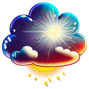 Sunny Cloud Clipart PNG 5 PNG