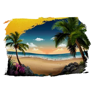 Sunny Coastal Seaside Png 19 PNG image