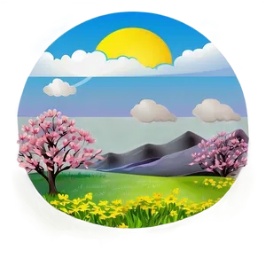 Sunny Day Landscape Png 64 PNG image